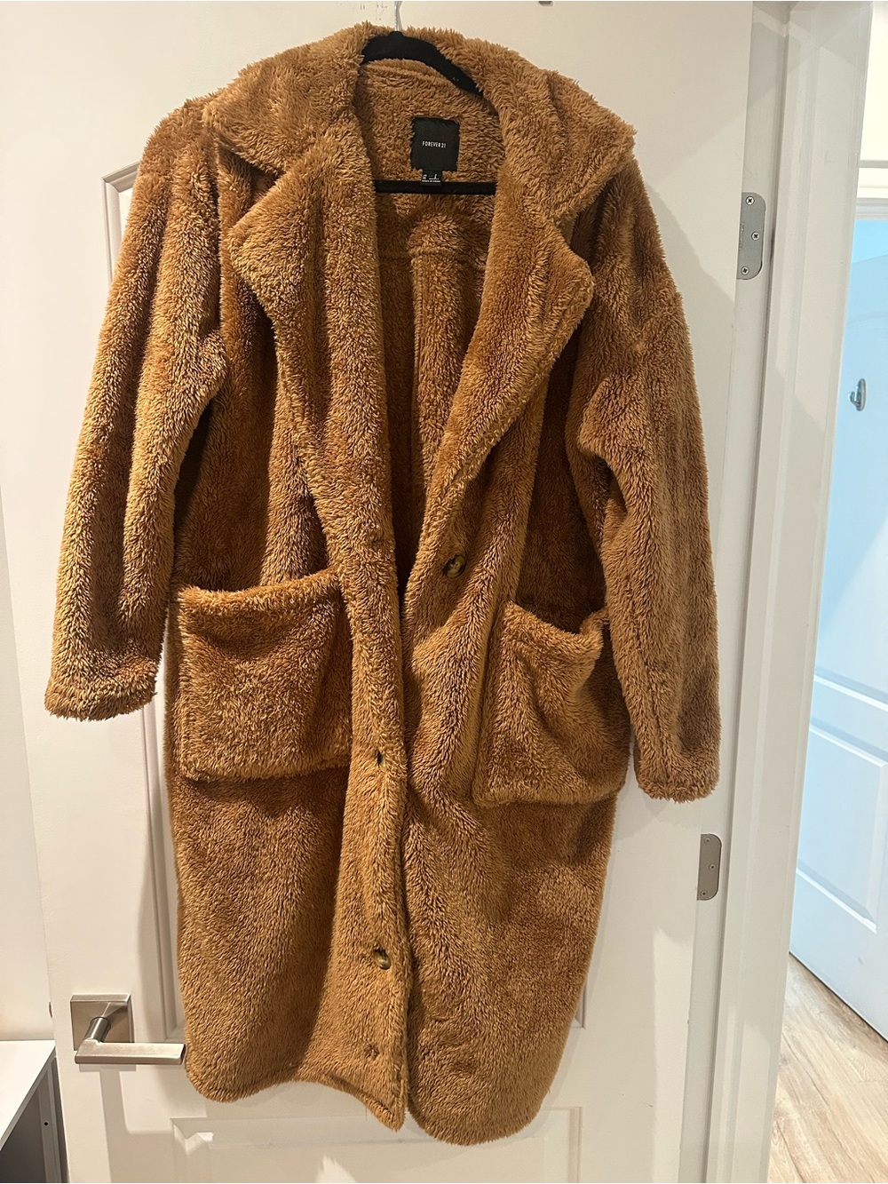 Forever 21 Camel Teddy Faux Fur Jacket